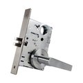 Falcon Passage Mortise Lock, Dane Lever, Gala Rose, Satin Stainless Steel MA101 DG 630